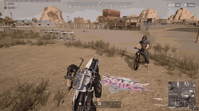 a screenshot of a video game shows a person on a motorcycle with graffiti on the ground that says sony