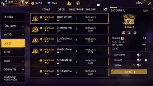 a screenshot of a game with the name booyah