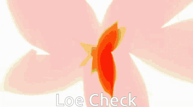 a cartoon character with the word loe check on the bottom