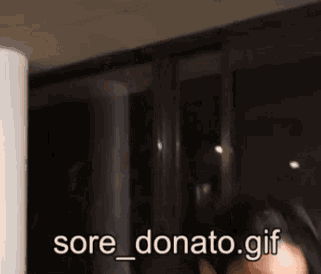 a sore donato gif is displayed on a screen