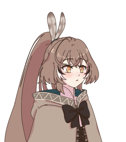 a drawing of a girl with bunny ears