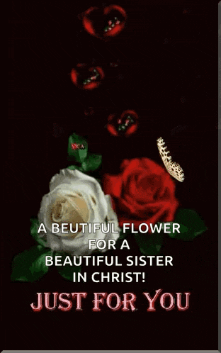 a beautiful flower for a beautiful sister in christ ! just for you !