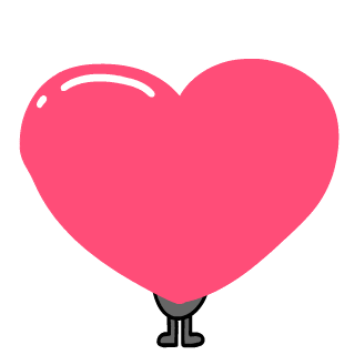 a cartoon monkey making a heart shape with his hands