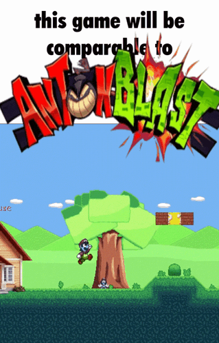 a video game called anthony blast is being advertised
