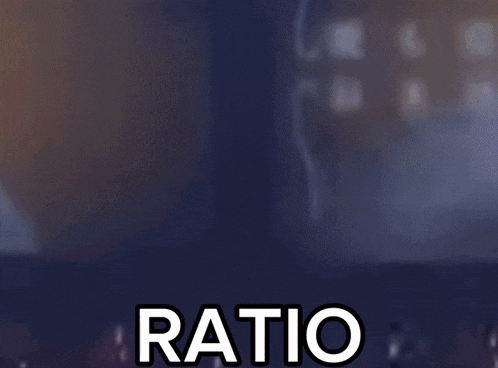 a blurred image of a person holding a gun with the word ratio above them