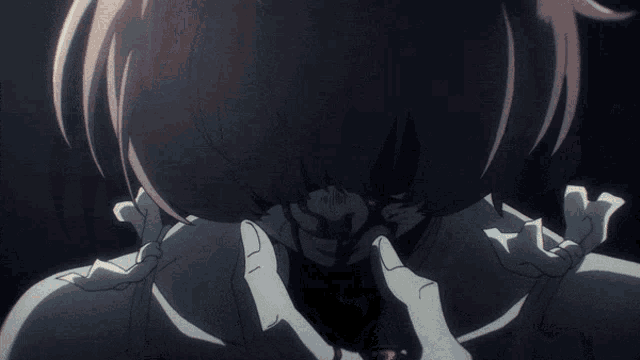 a close up of a person with blood coming out of their mouth