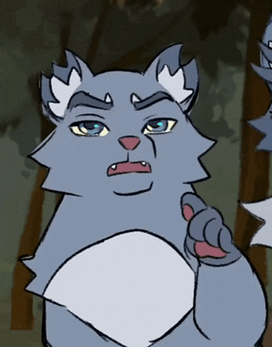 a cartoon drawing of a cat with a surprised expression on his face