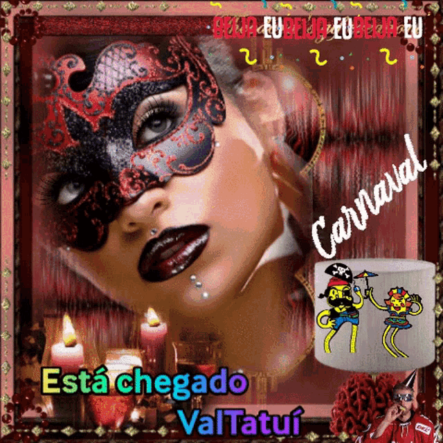 Carnaval Valtatui Mask GIF - Carnaval Valtatui Mask Candle GIFs