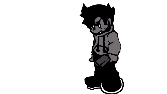 a black and white drawing of a boy holding a book .