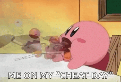 Cheat Day Kirby GIF - Cheat Day Kirby Food GIFs