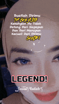 a picture of a woman with the words legend written on it