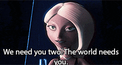 a cartoon character with the words we need you two the world needs you