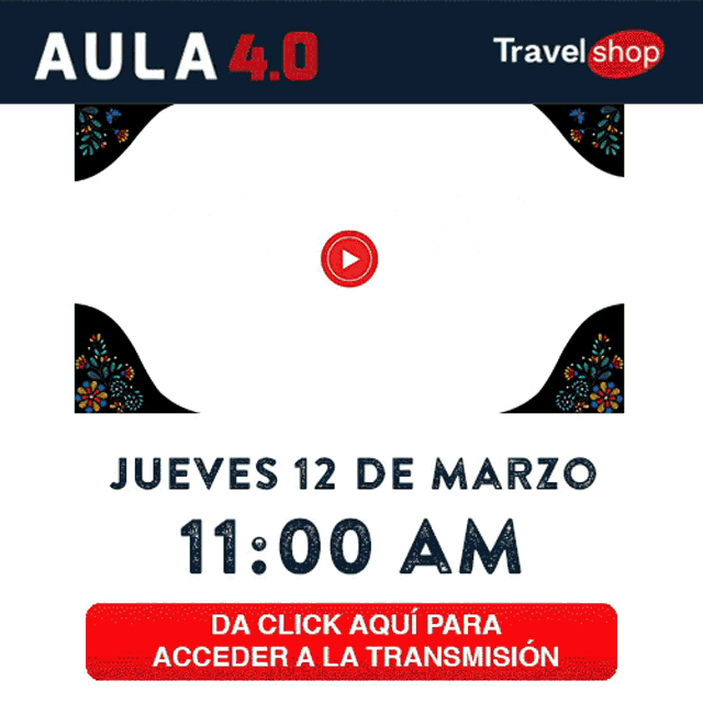 a travel shop ad for aula 4.0