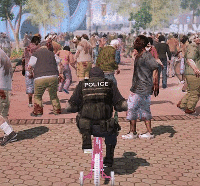 Police Tricycle GIF - Police Tricycle Zombie GIFs