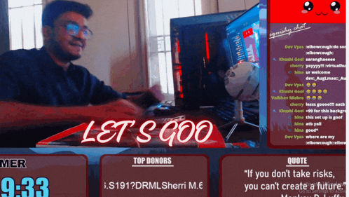 let 's goo is written on a computer screen