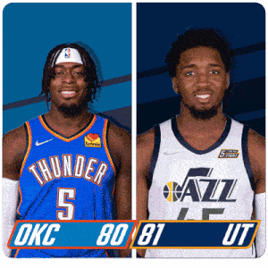 two basketball players one from okc and the other from utah
