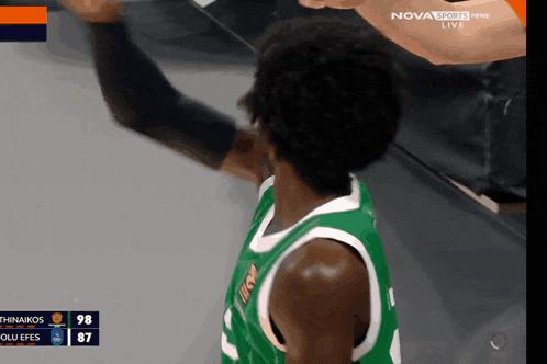 a basketball game is being played on nova sports prime