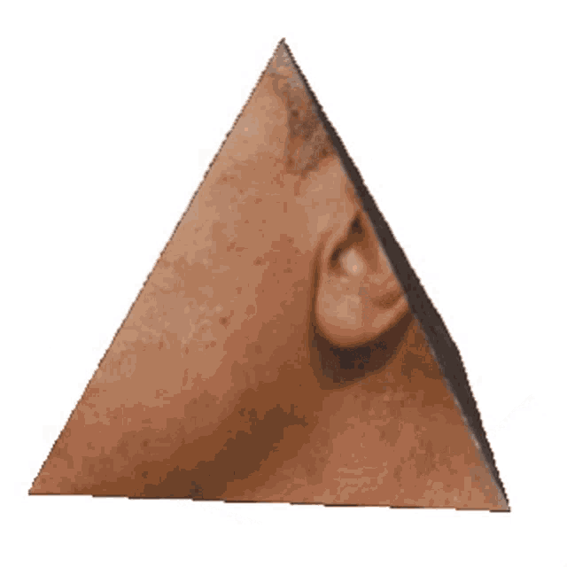 obama 's face is shaped like a pyramid .
