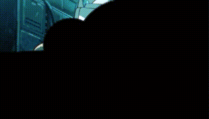 a cartoon character is standing in a dark room with a shadow on the ground .