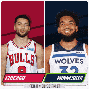 a chicago bulls and minnesota wolves basketball game is scheduled for feb 11