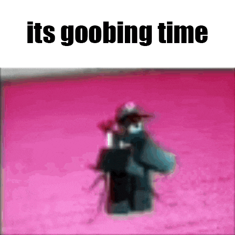 a blurred image of a person on a pink background with the words it 's goobng time