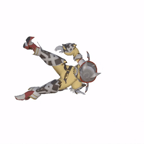 a computer generated image of a girl with her legs outstretched and a cat ear on her head
