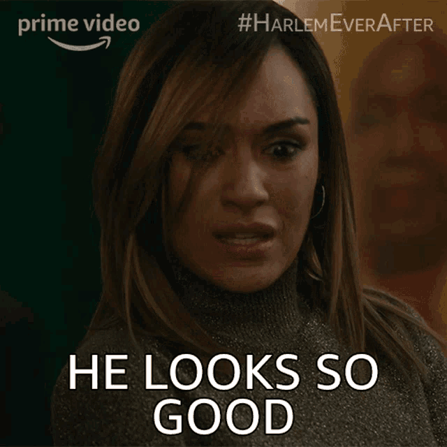 a woman says he looks so good while wearing a turtleneck