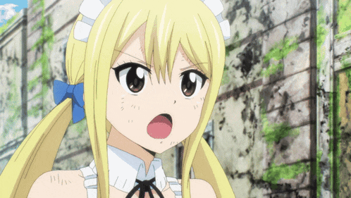 a girl with blonde hair wearing a maid outfit