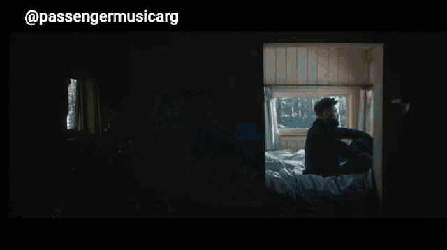a picture of a bed with passengermusicarg written on the top