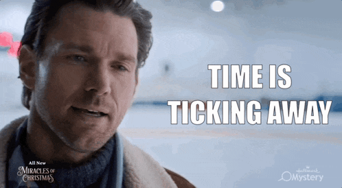 a man says time is ticking away in a hallmark christmas ad
