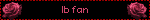 a black background with a red border and the words ib fan