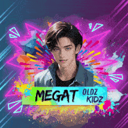 a colorful poster with a young man named megat oldz kidz