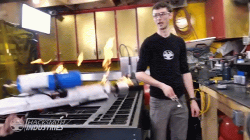 On Fire Blowing Out Fire GIF - On Fire Blowing Out Fire This Is Fine GIFs