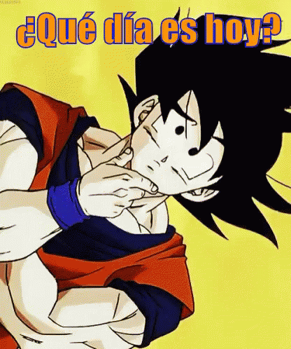 A Goku Se Le Ha Olvidado Qué Día Es Hoy GIF - Memoria Mala Memoria Pensando GIFs