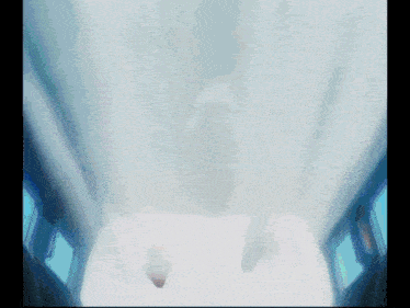 a person is flying through the air in a video game scene
