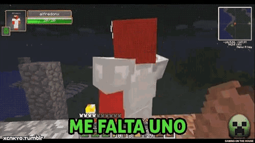 a screenshot of a video game that says me falta uno on the bottom