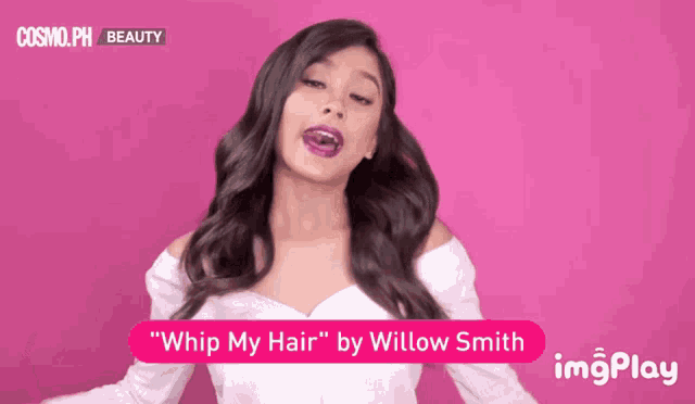 a woman in a white top is featured in an advertisement for cosmo.ph beauty