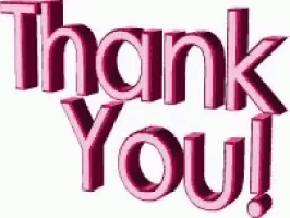 a pink thank you sign on a white background
