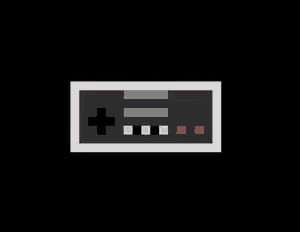 a pixel art of a video game controller with a plus sign