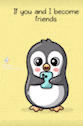 a penguin with a red flower on its head is standing in front of a fire .