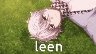 a person laying on their back with the word leen written on the bottom