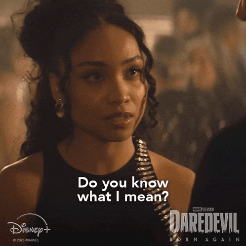 a woman says do you know what i mean on a disney + ad
