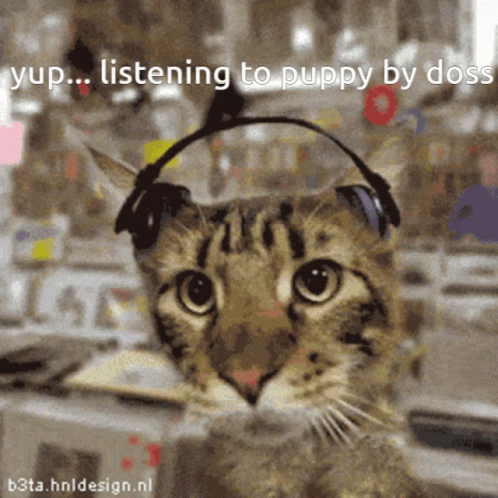 Doss Puppy GIF - Doss Puppy Its The Music GIFs