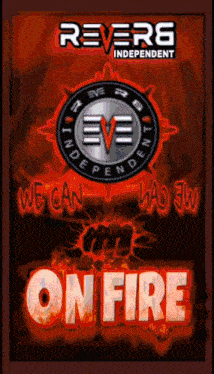 a poster that says " on fire " on the bottom