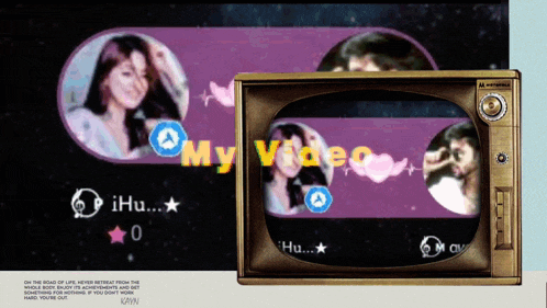 a picture of a woman and a man with the words " my video " on the bottom