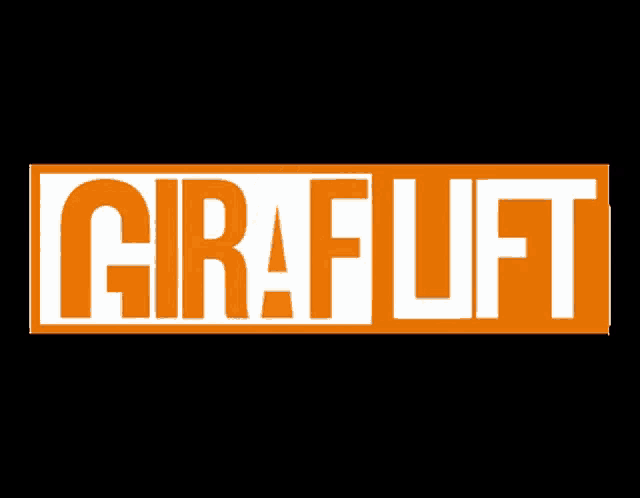 an orange sign with a giraffe on it that says giralift