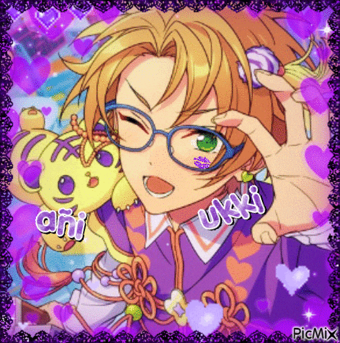 a picture of a boy with glasses and the name ukki on the bottom