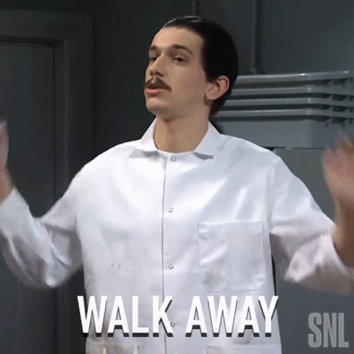 Walk Away Saturday Night Live GIF - Walk Away Saturday Night Live Back Off GIFs