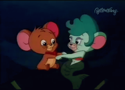Tom And Jerry Kids Mermaid GIF - Tom And Jerry Kids Mermaid Kiss GIFs