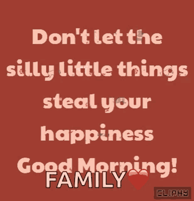 a good morning message for family with a red heart
